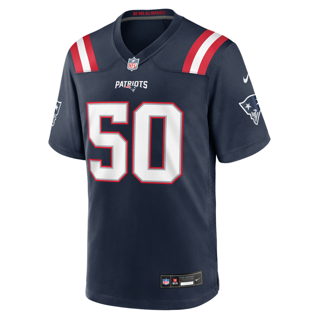 New England Patriots Mike Vrabel White Retired Player Game Jersey product image 8, provided for visual reference and product