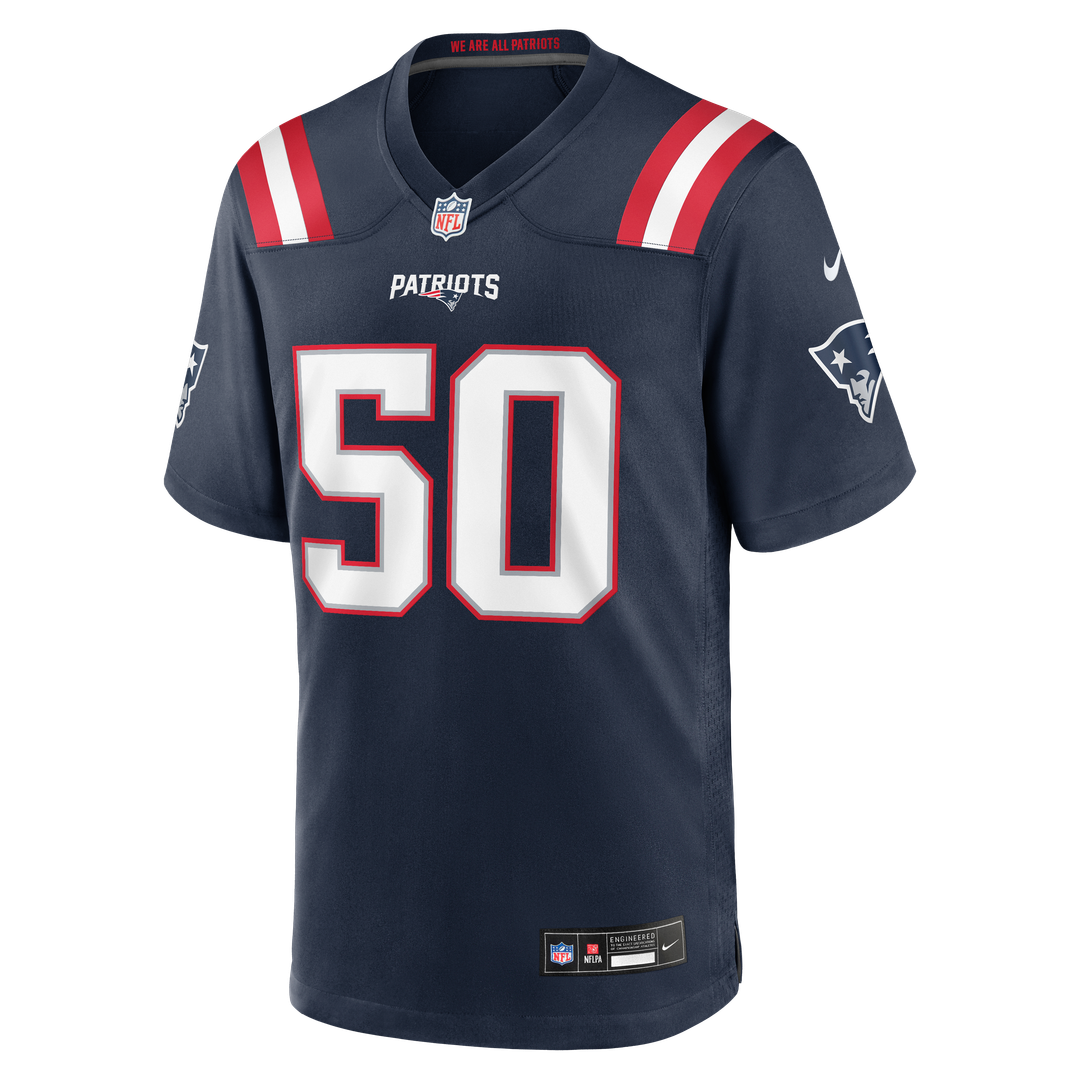 New England Patriots Mike Vrabel White Retired Player Game Jersey product image 8, provided for visual reference and product
