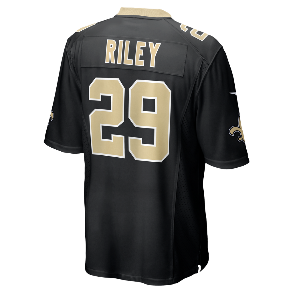 New Orleans Saints Quincy Riley Black Team Game Jersey product image 3, provided for visual reference and product detail