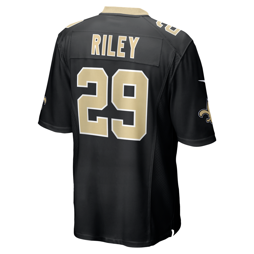 New Orleans Saints Quincy Riley Black Team Game Jersey product image 3, provided for visual reference and product detail