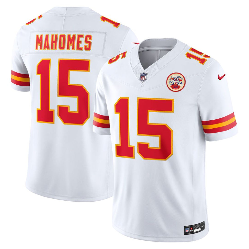 Kansas City Chiefs Patrick Mahomes White Vapor F.U.S.E. Stitched Limited Jersey product image 1, provided for visual