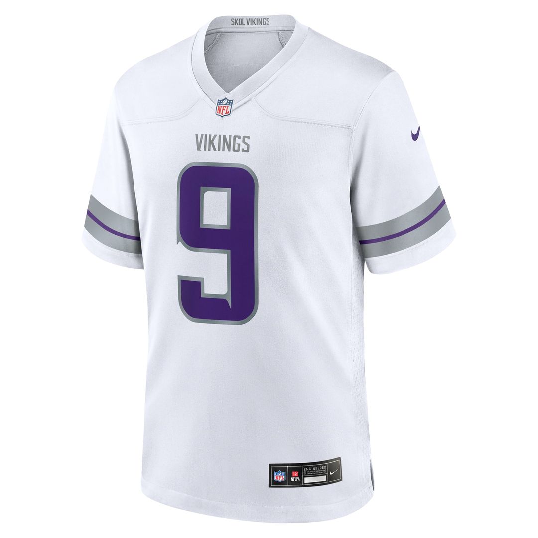 Minnesota Vikings J.J. McCarthy White Alternate Game Player Jersey product image 5, provided for visual reference and