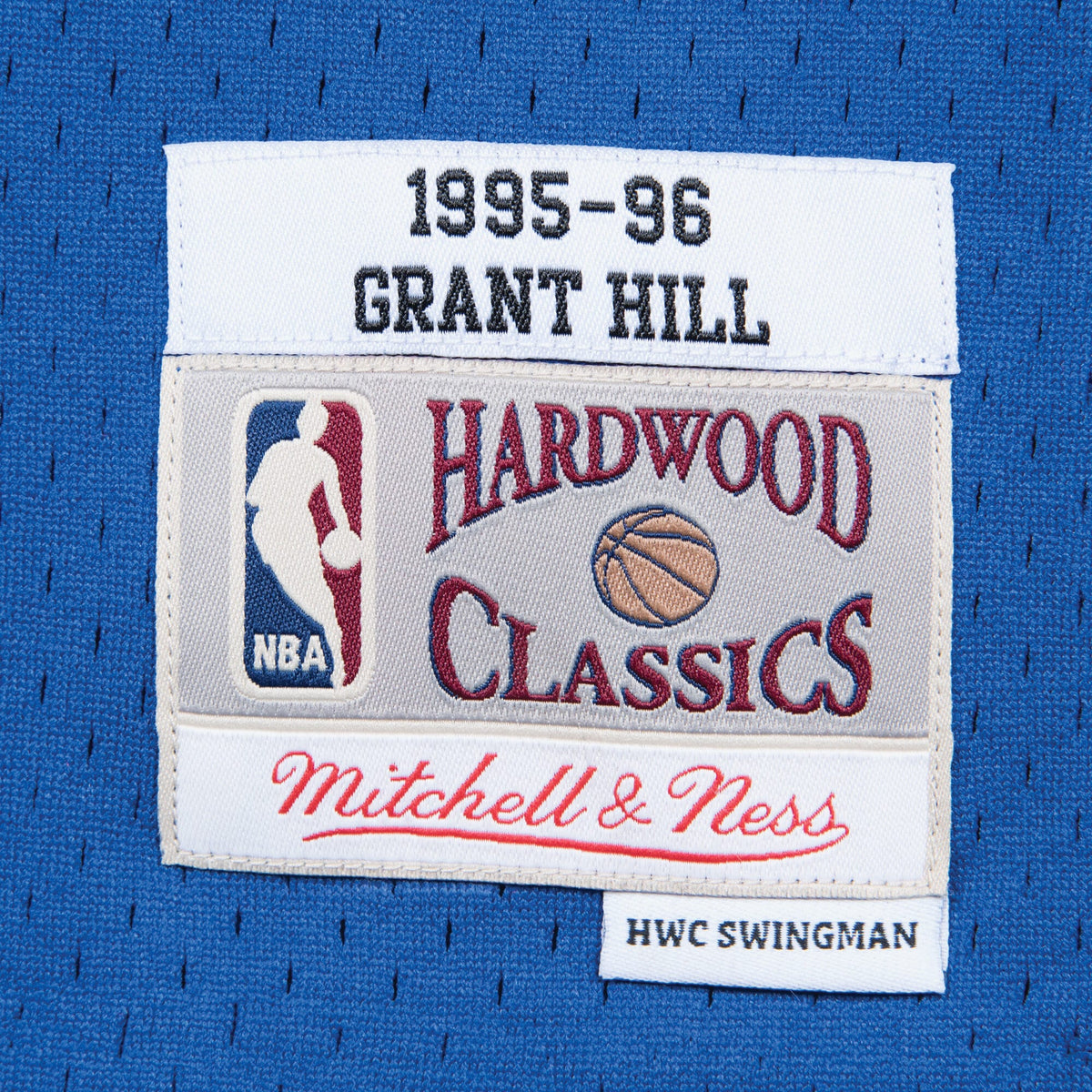 Grant Hill Detroit Pistons 1995-96 Swingman Road Jersey product image 4, provided for visual reference and product detail