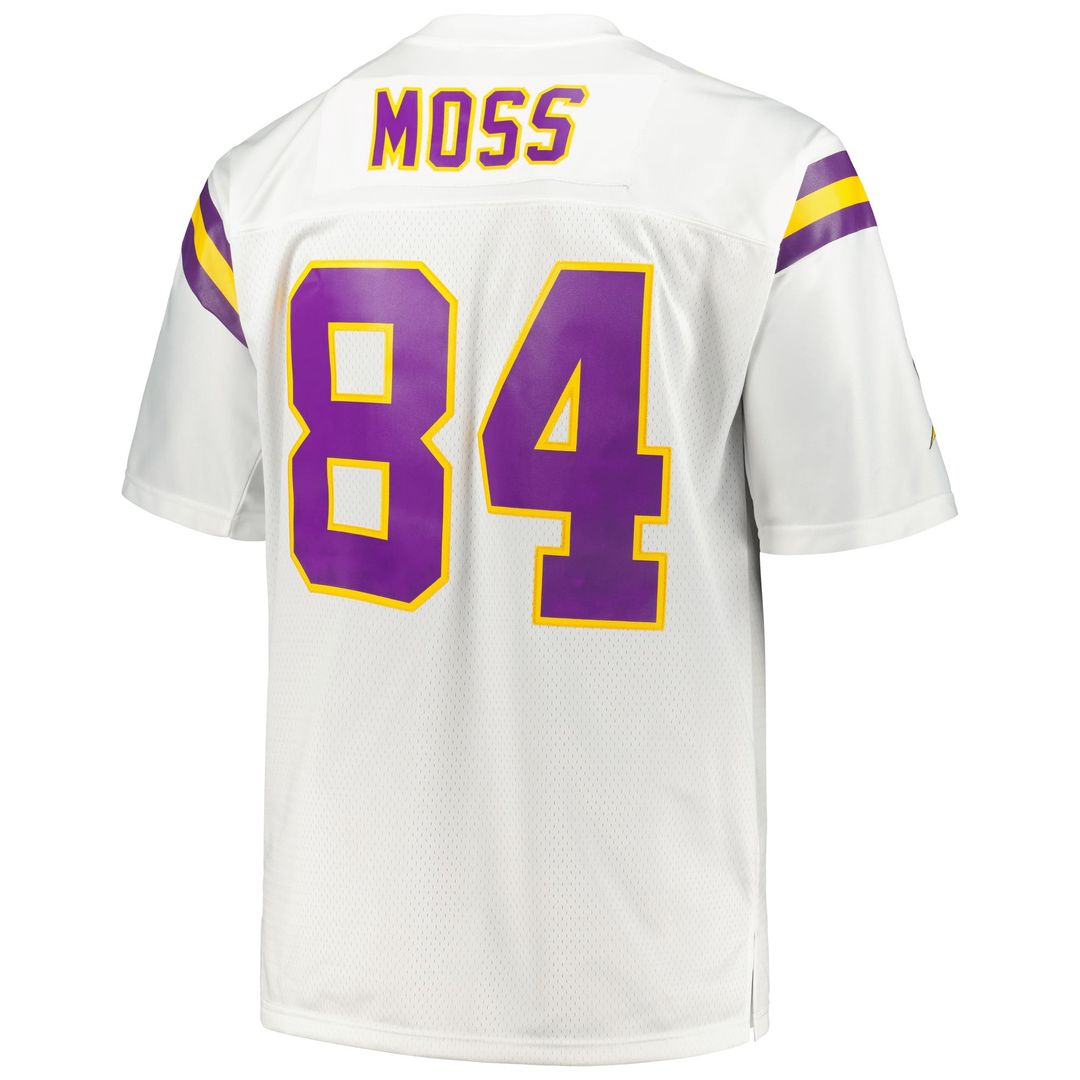 Minnesota Vikings Randy Moss White Big & Tall 1998 Legacy Retired Player Jersey product image 6, provided for visual