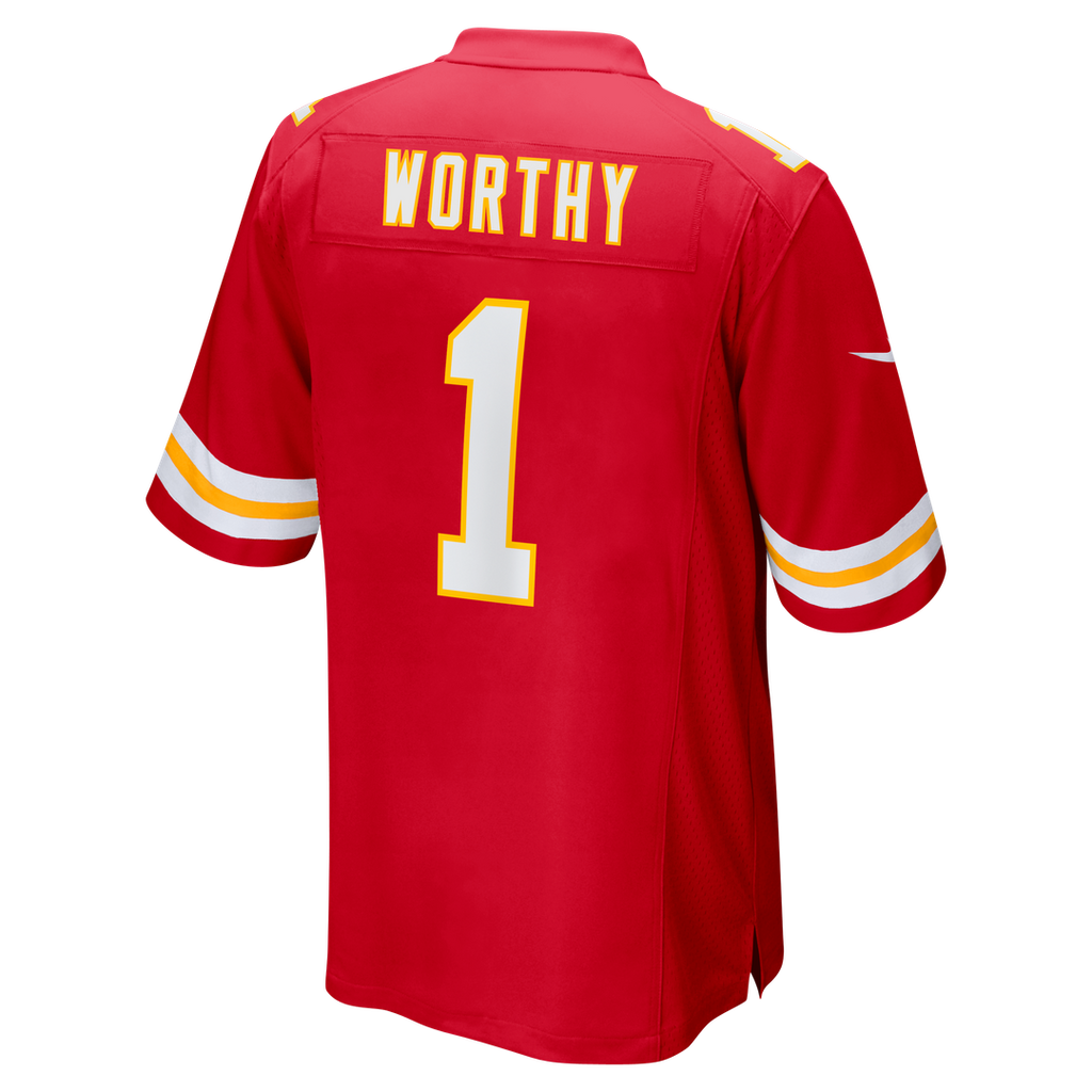 Kansas City Chiefs Xavier Worthy Red Player Game Jersey product image 3, provided for visual reference and product detail