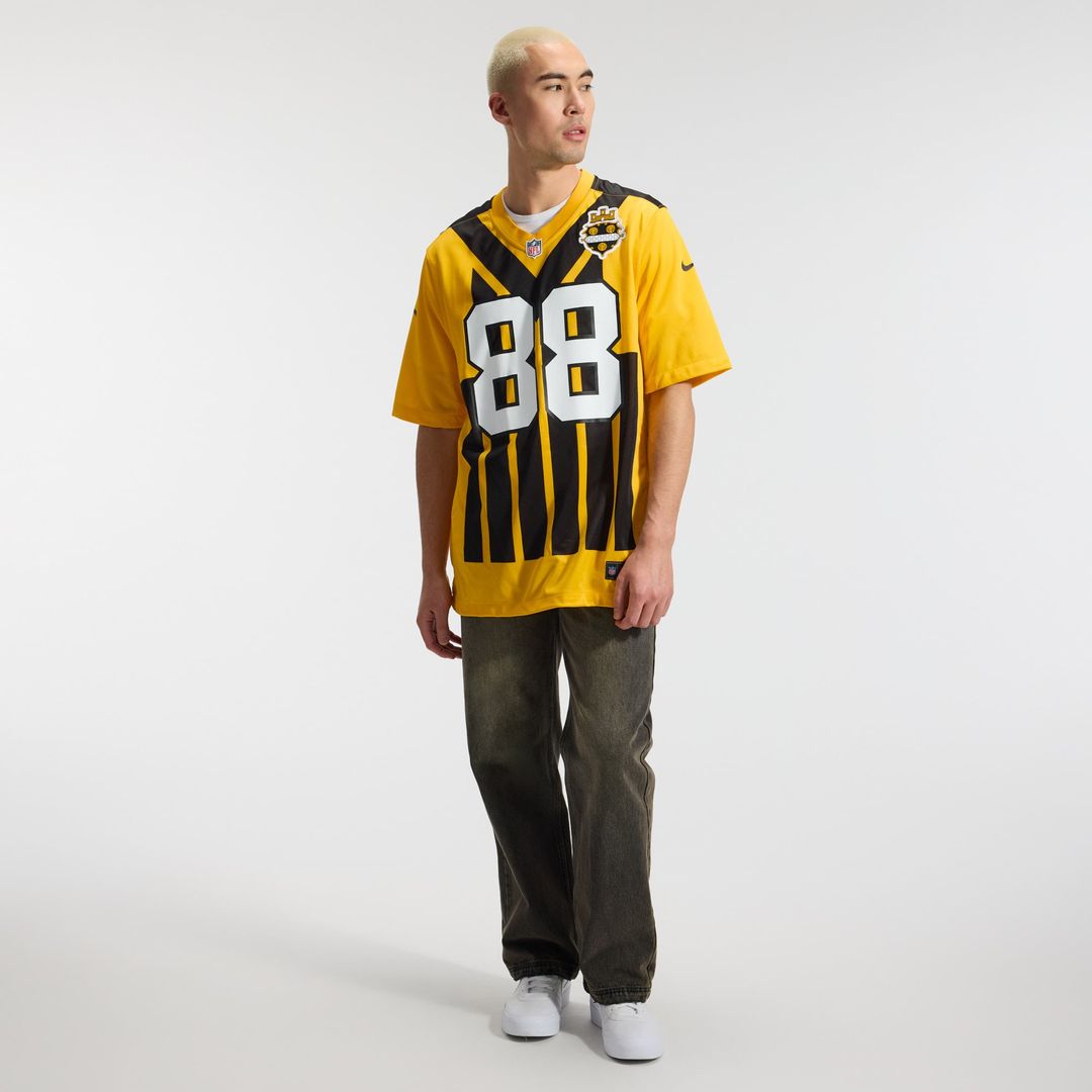 Pittsburgh Steelers Pat Freiermuth Gold Alternate 1933 Throwback Game Jersey product image 4, provided for visual reference