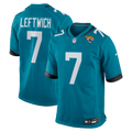Jacksonville Jaguars Byron Leftwich Teal Retired Player Game Jersey product image 1, provided for visual reference and