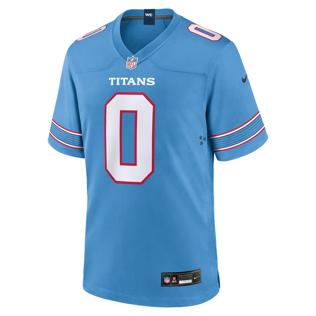 Tennessee Titans Calvin Ridley Light Blue Game Jersey product image 2, provided for visual reference and product detail