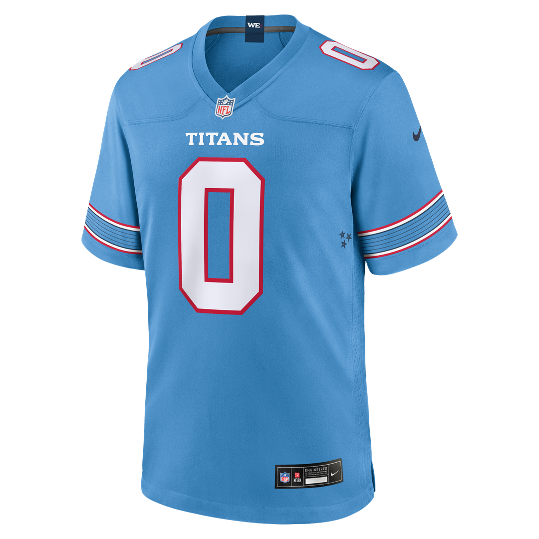 Tennessee Titans Calvin Ridley Light Blue Game Jersey product image 2, provided for visual reference and product detail