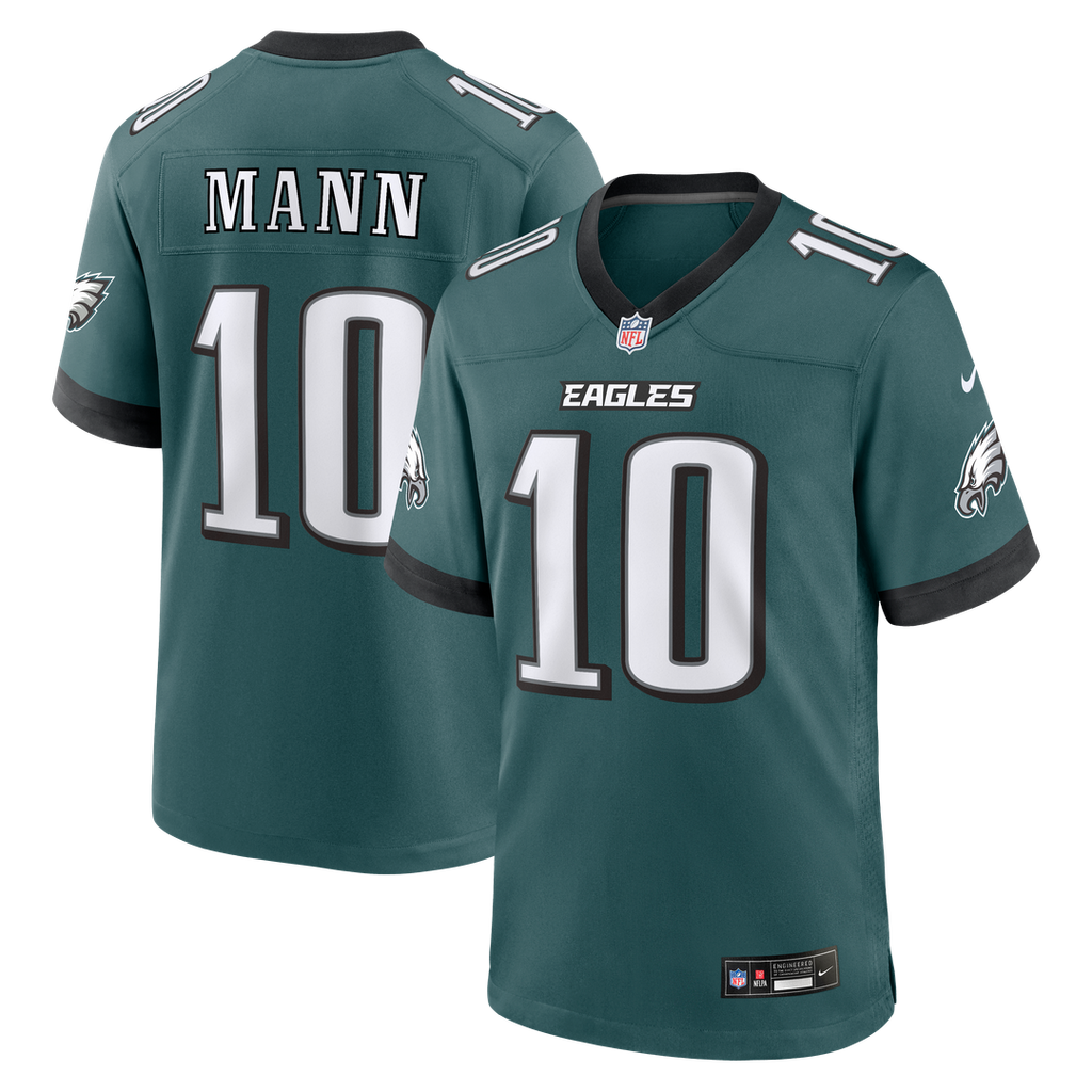 Philadelphia Eagles Braden Mann Midnight Green Team Game Jersey product image 1, provided for visual reference and product