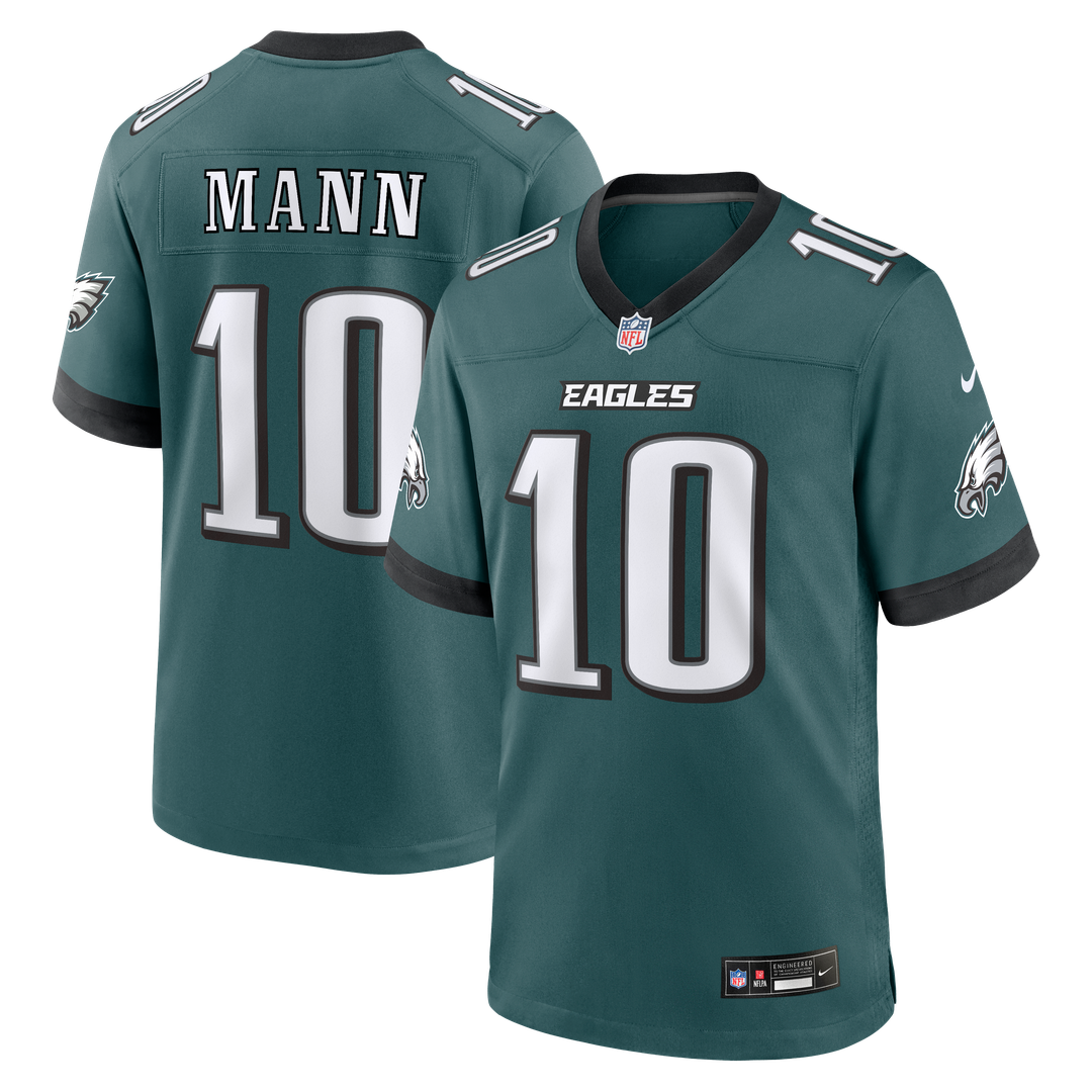 Philadelphia Eagles Braden Mann Midnight Green Team Game Jersey product image 1, provided for visual reference and product