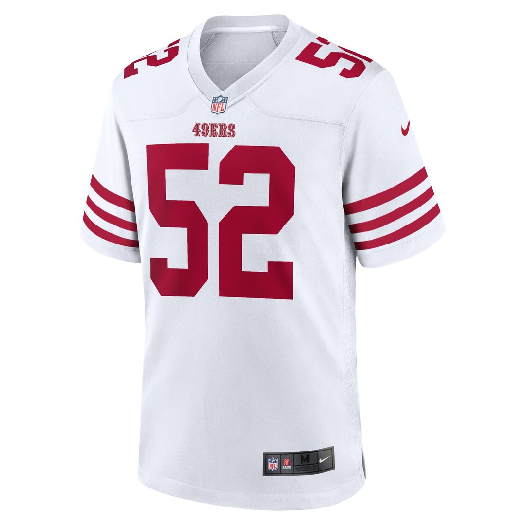 San Francisco 49ers Patrick Willis White Retired Player Game Jersey product image 2, provided for visual reference and