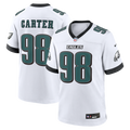 Philadelphia Eagles Jalen Carter White Game Jersey product image 1, provided for visual reference and product detail review