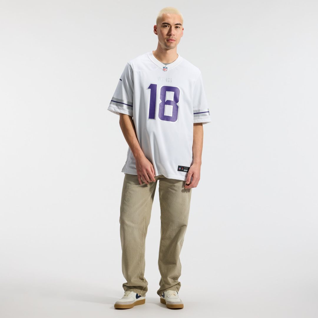 Minnesota Vikings Justin Jefferson White Alternate Game Player Jersey product image 17, provided for visual reference and
