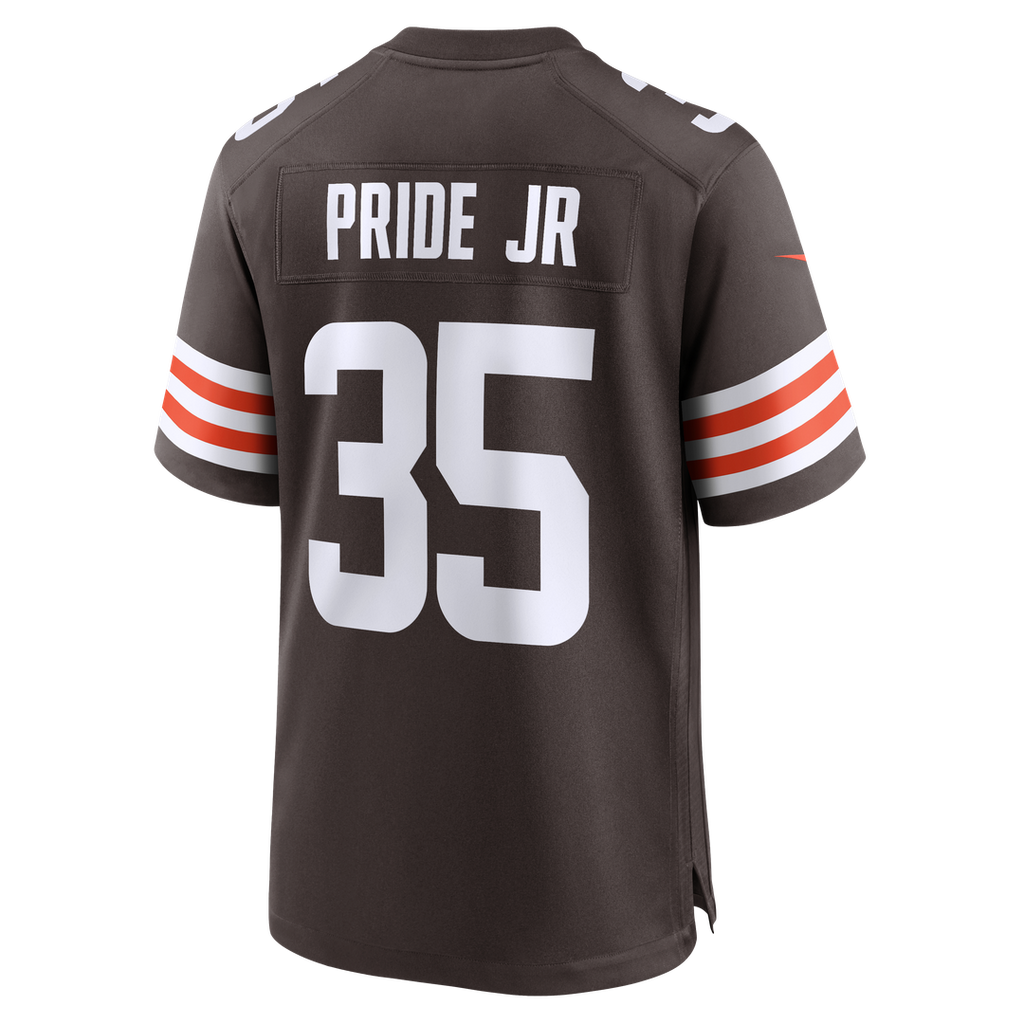 Cleveland Browns Toriano Pride Jr. Brown Team Game Jersey product image 5, provided for visual reference and product detail