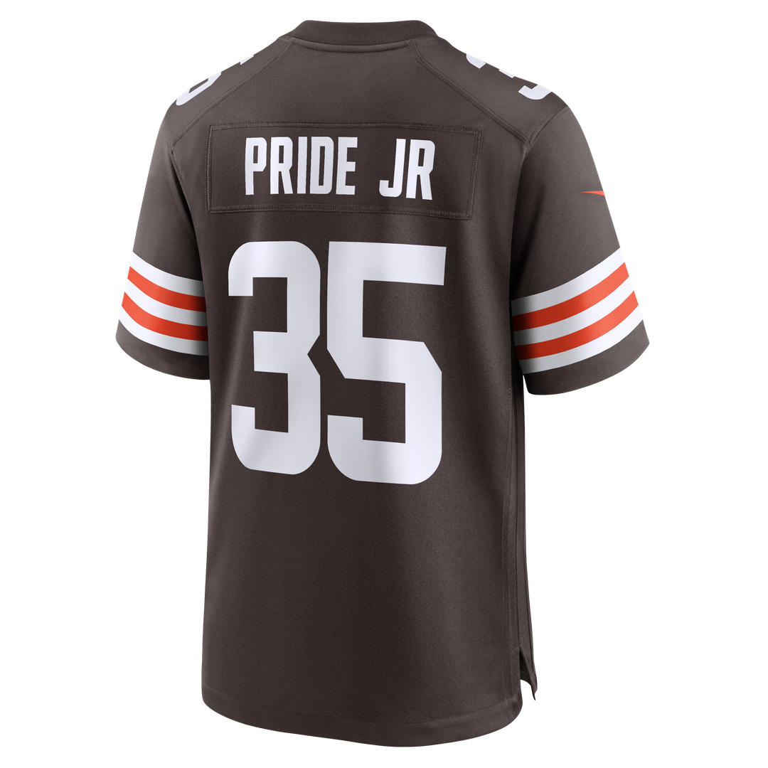 Cleveland Browns Toriano Pride Jr. Brown Team Game Jersey product image 5, provided for visual reference and product detail