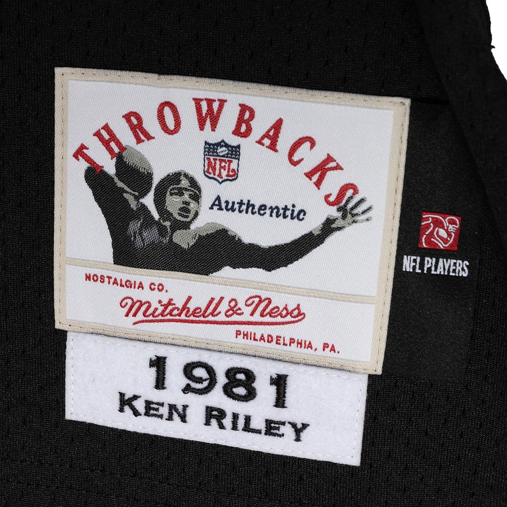 Cincinnati Bengals 1981 Ken Riley Black Authentic Throwback Retired Player Jersey product image 5, provided for visual