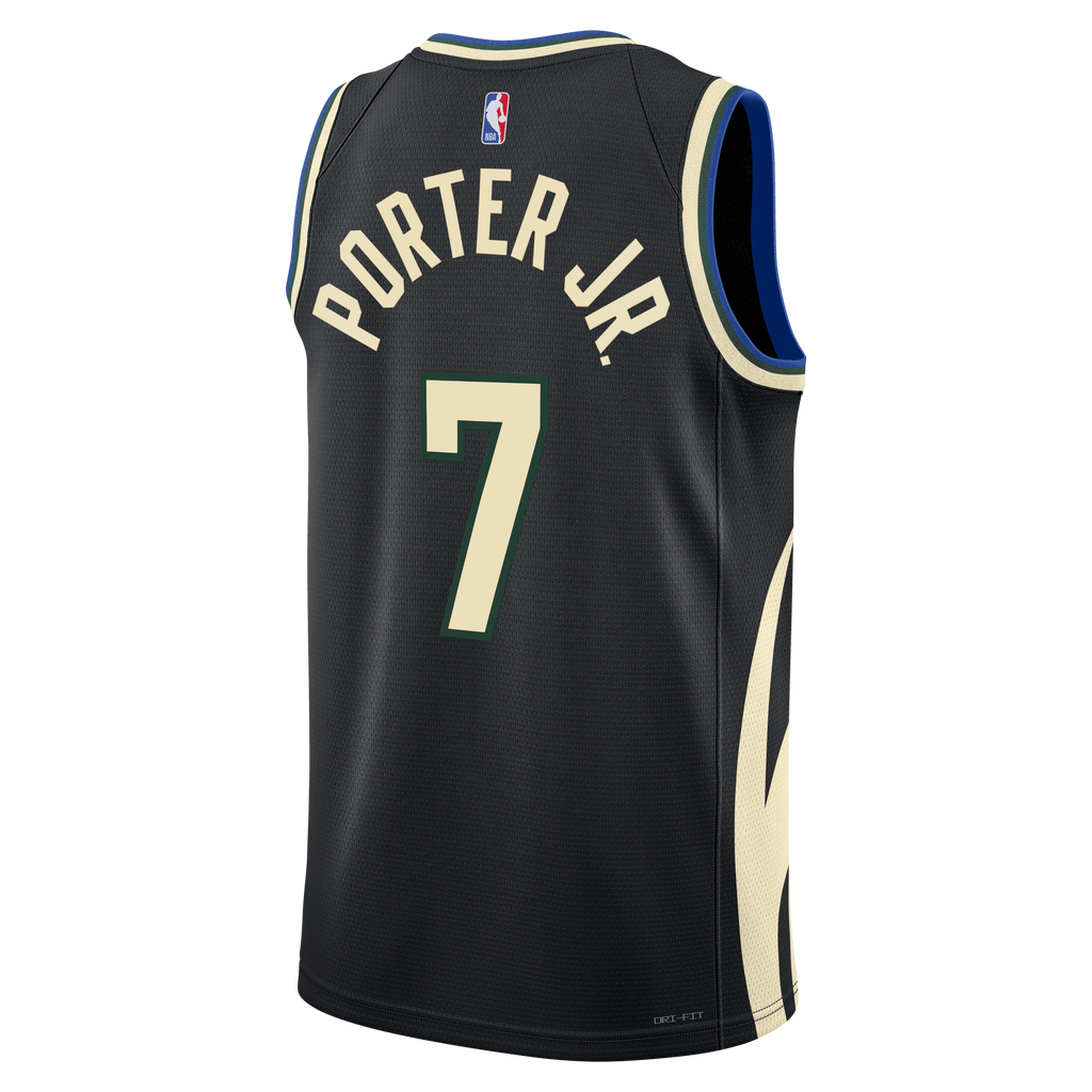 Kevin Porter Jr. Milwaukee Bucks Statement Edition Swingman Jersey - Hunter Green - Unisex product image 4, provided for