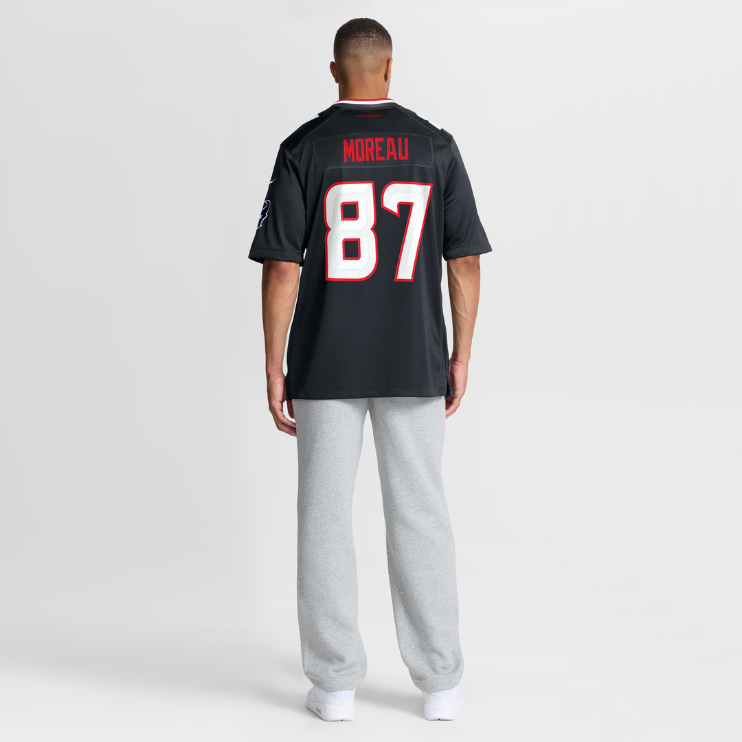 Houston Texans Foster Moreau Navy Team Game Jersey product image 5, provided for visual reference and product detail review