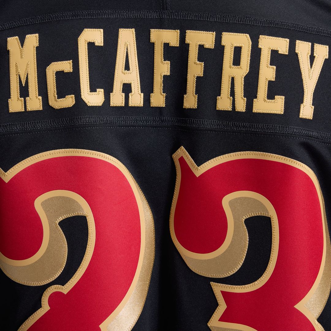 San Francisco 49ers Christian McCaffrey Black Rivalries Collection Stitched Limited Jersey product image 14, provided for