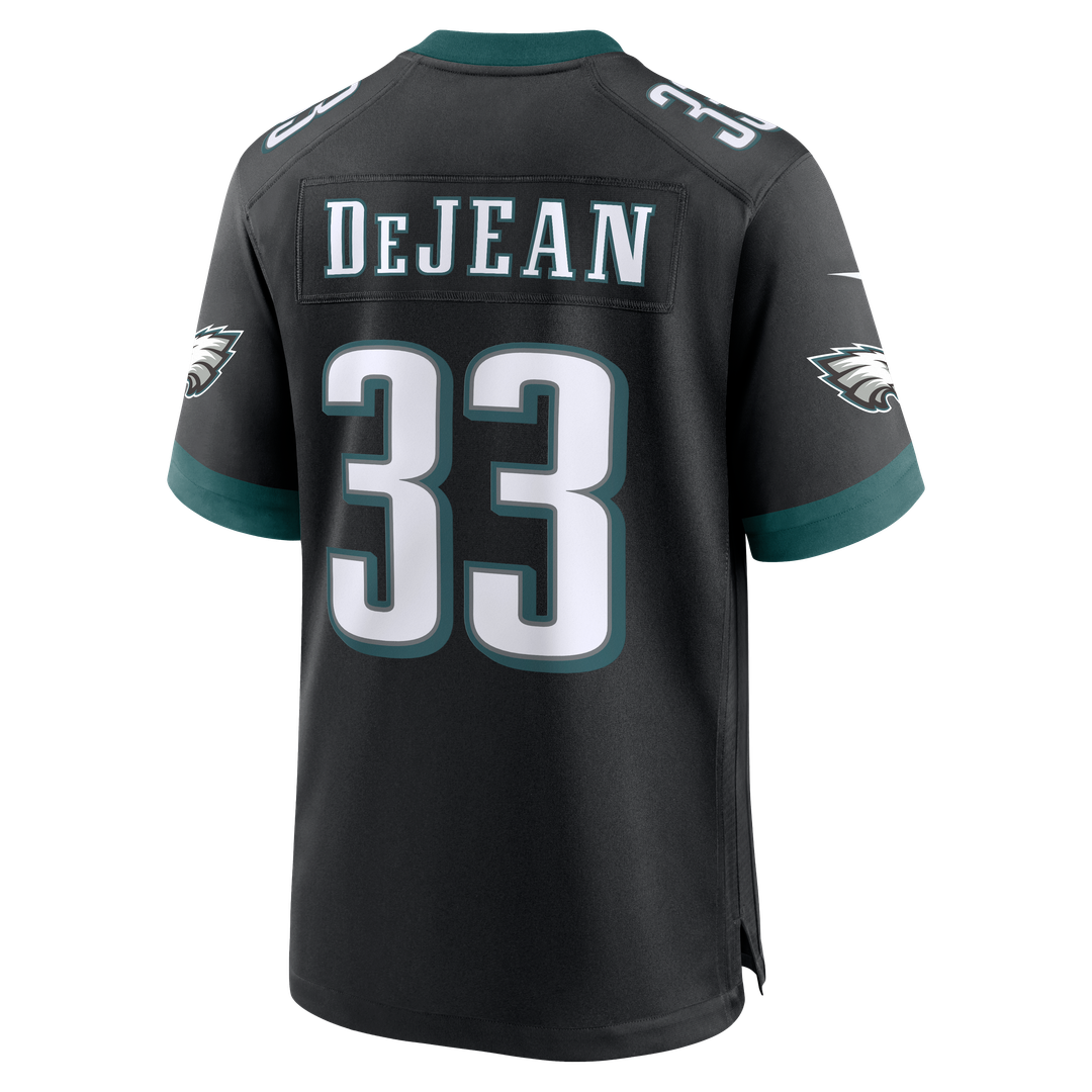 Philadelphia Eagles Cooper DeJean Midnight Green Team Game Jersey product image 9, provided for visual reference and product