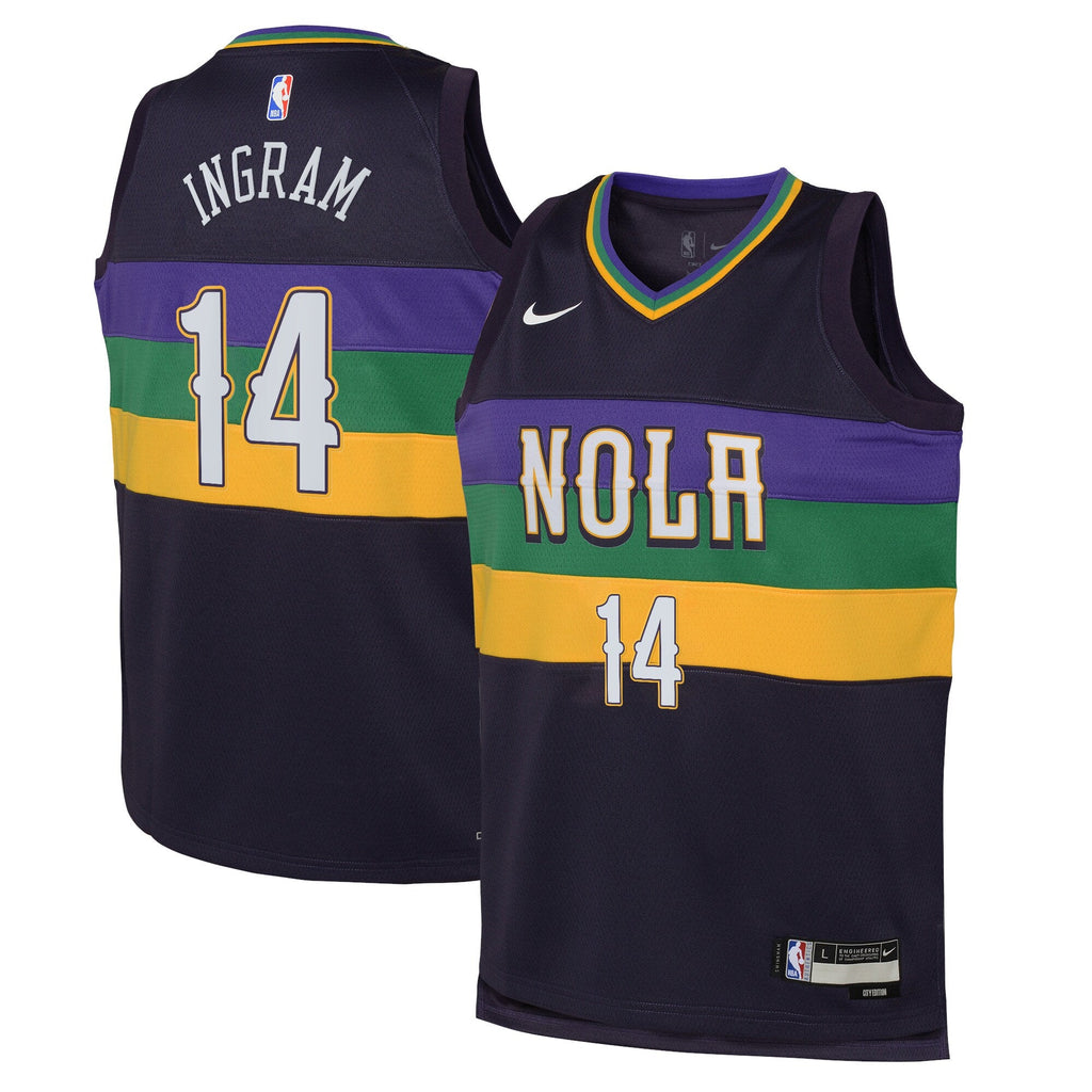 Brandon Ingram New Orleans Pelicans City Edition Swingman Jersey - Purple - Youth product image 1, provided for visual