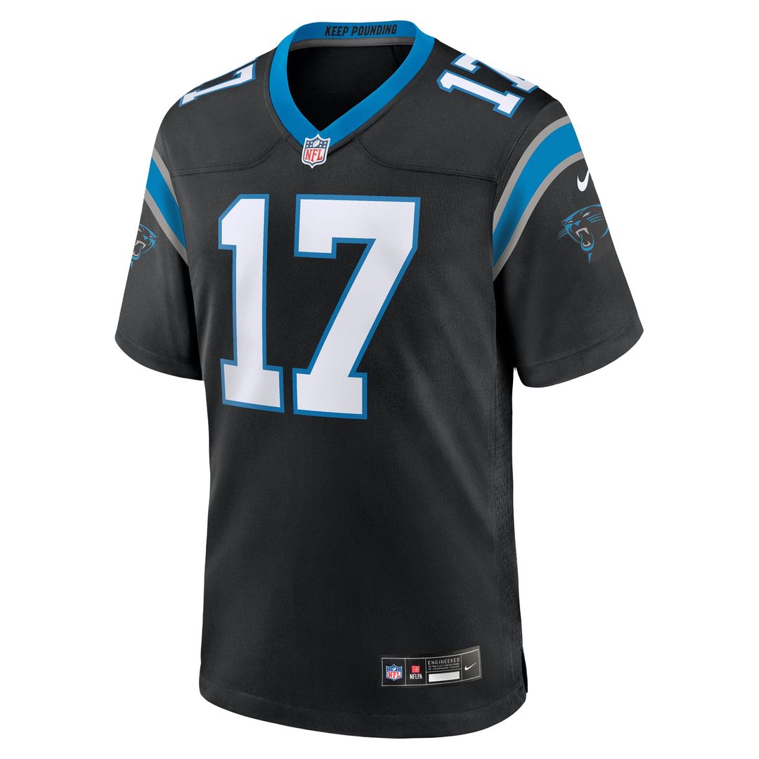 Carolina Panthers Xavier Legette Black Team Game Player Jersey product image 2, provided for visual reference and product