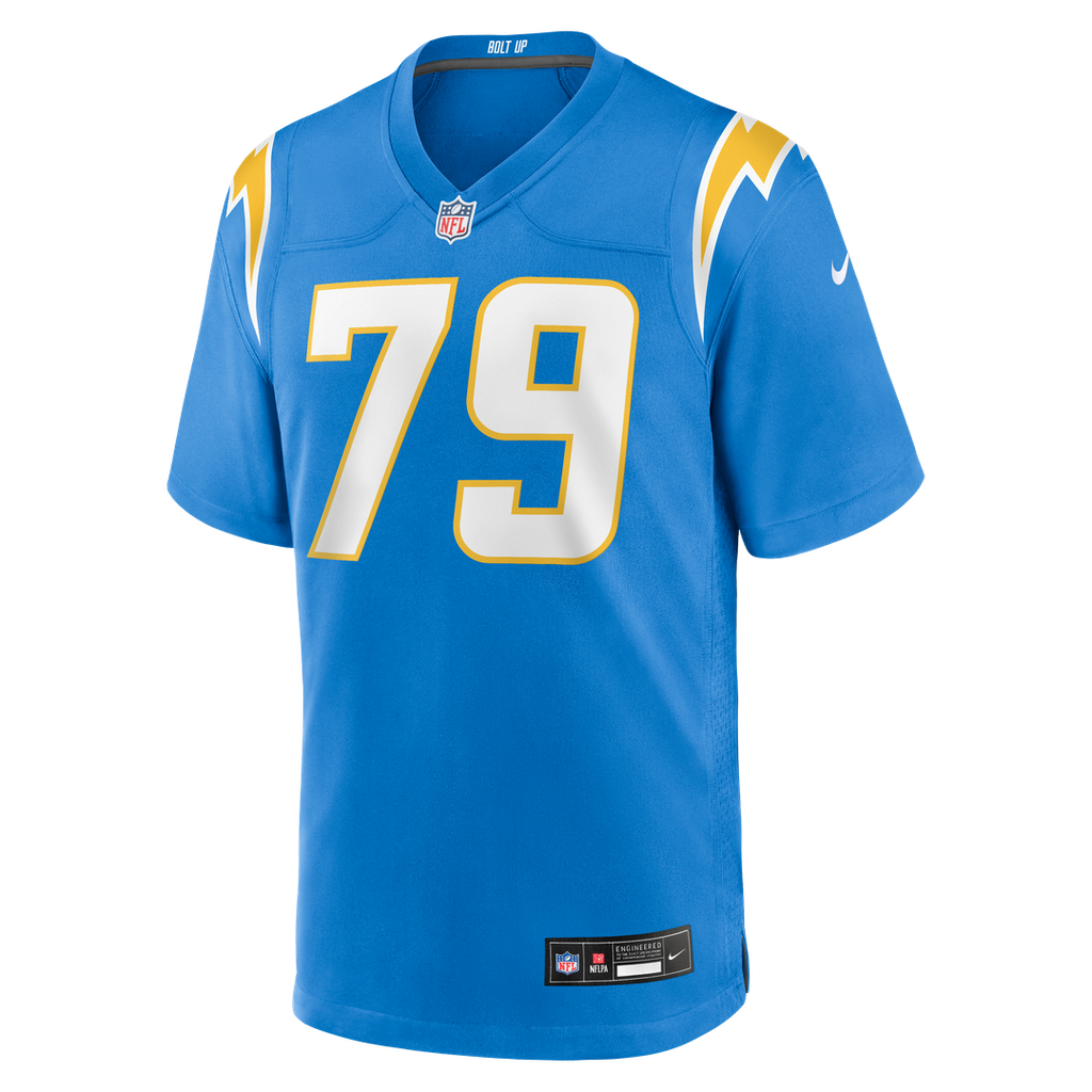 Los Angeles Chargers Trey Pipkins III Powder Blue Game Jersey product image 2, provided for visual reference and product