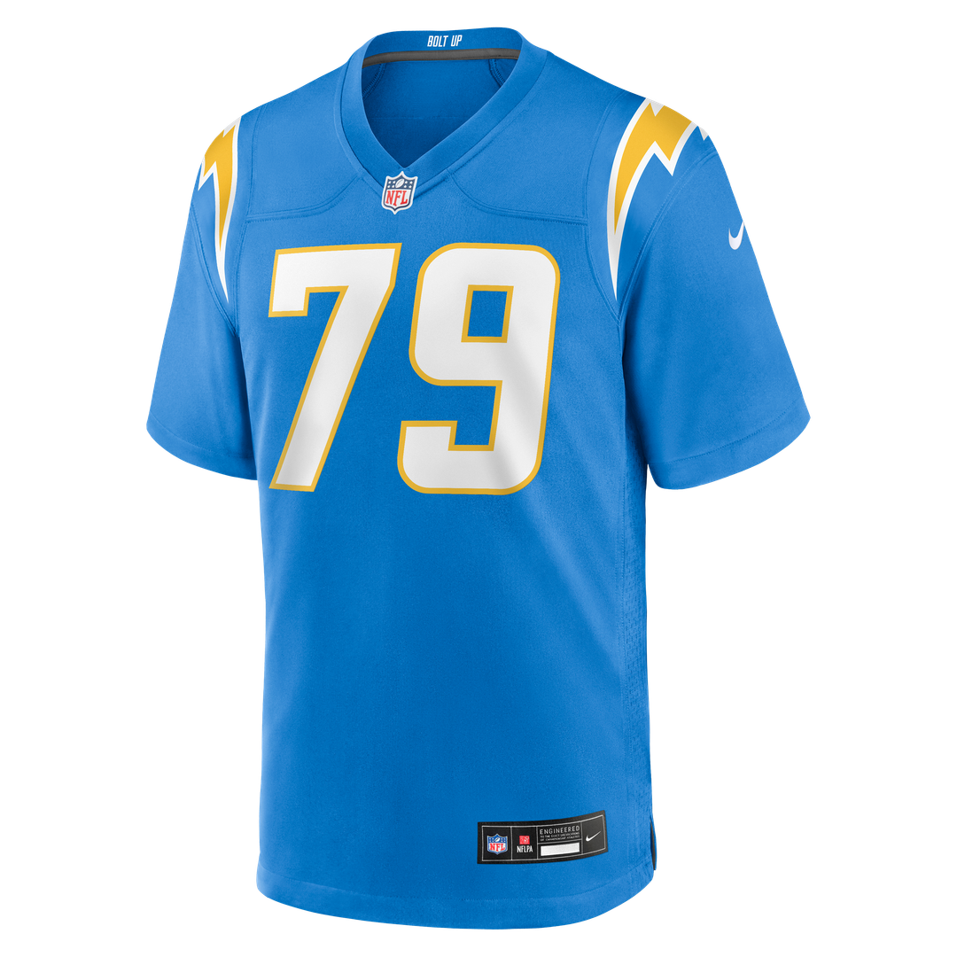 Los Angeles Chargers Trey Pipkins III Powder Blue Game Jersey product image 2, provided for visual reference and product