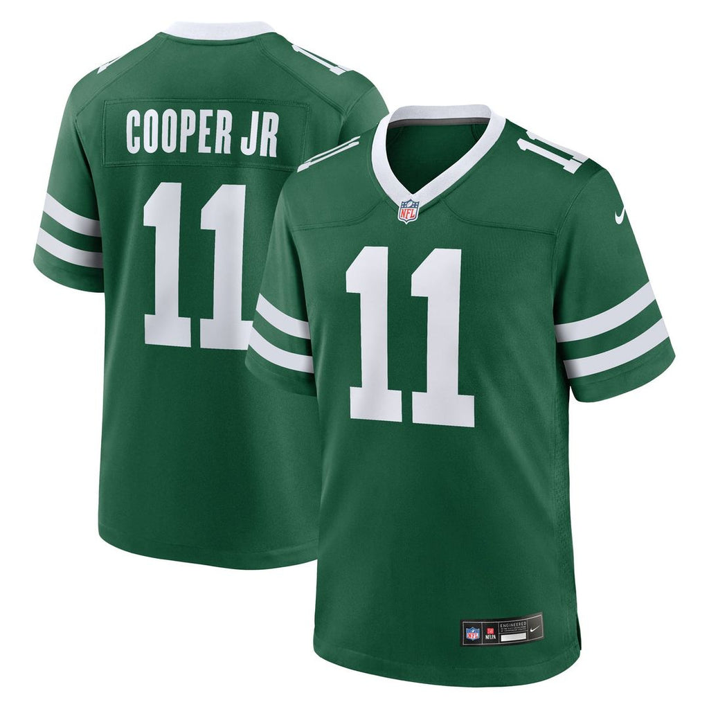 New York Jets Omar Cooper Jr. Green Team Game Jersey product image 1, provided for visual reference and product detail review