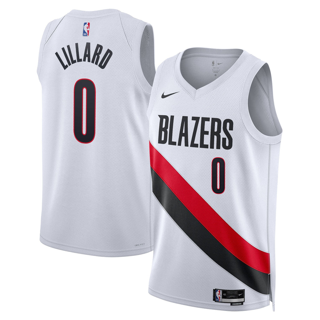 Damian Lillard Portland Trail Blazers Association Edition Replica Swingman Jersey - White - Unisex product image 1, provided