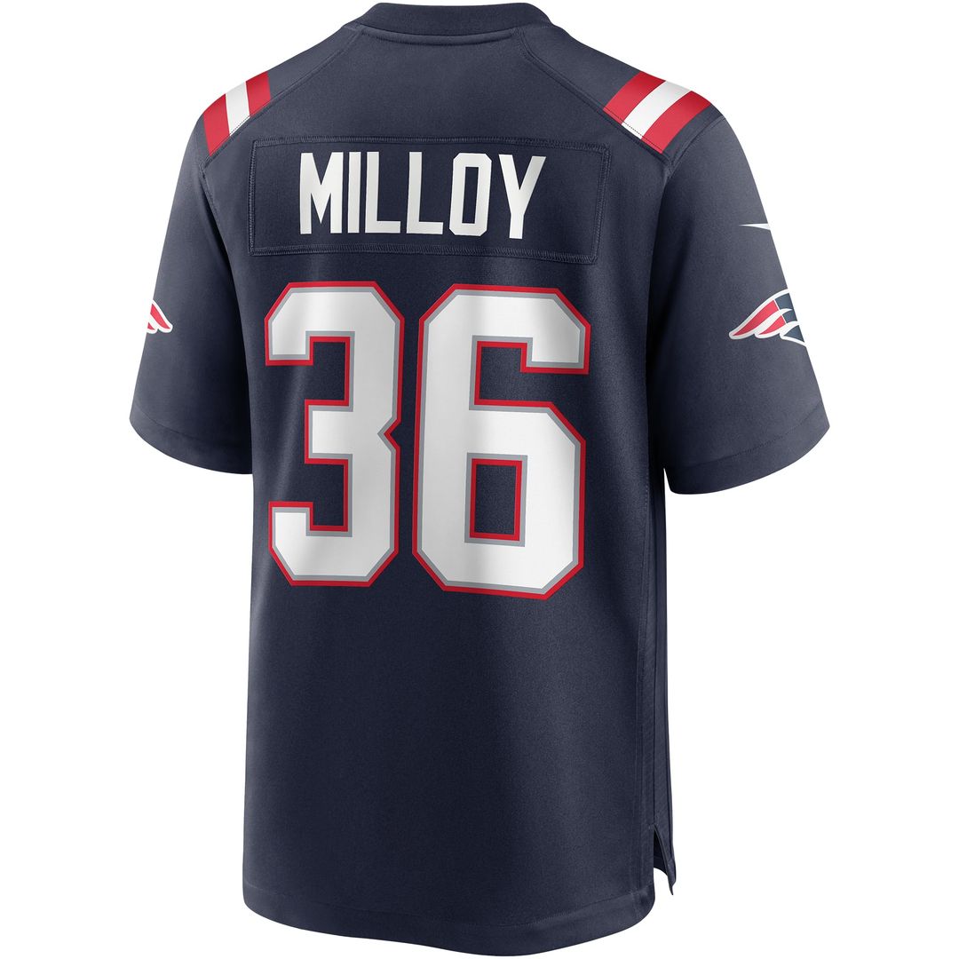 New England Patriots Lawyer Milloy Navy Game Retired Player Jersey product image 3, provided for visual reference and