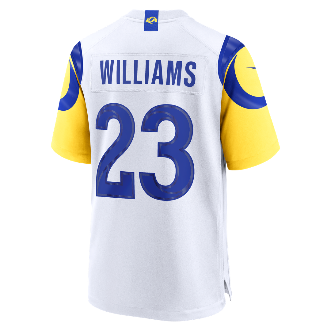 Los Angeles Rams Kyren Williams White White Game Player Jersey product image 6, provided for visual reference and product