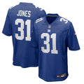 New York Giants Nic Jones Royal Team Game Jersey product image 1, provided for visual reference and product detail review