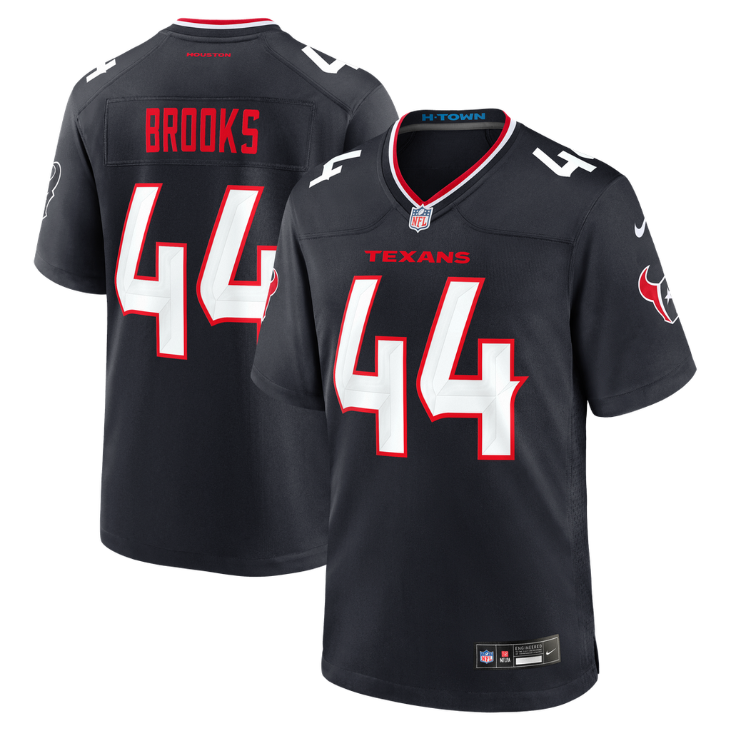Houston Texans British Brooks Navy Team Game Jersey product image 1, provided for visual reference and product detail review