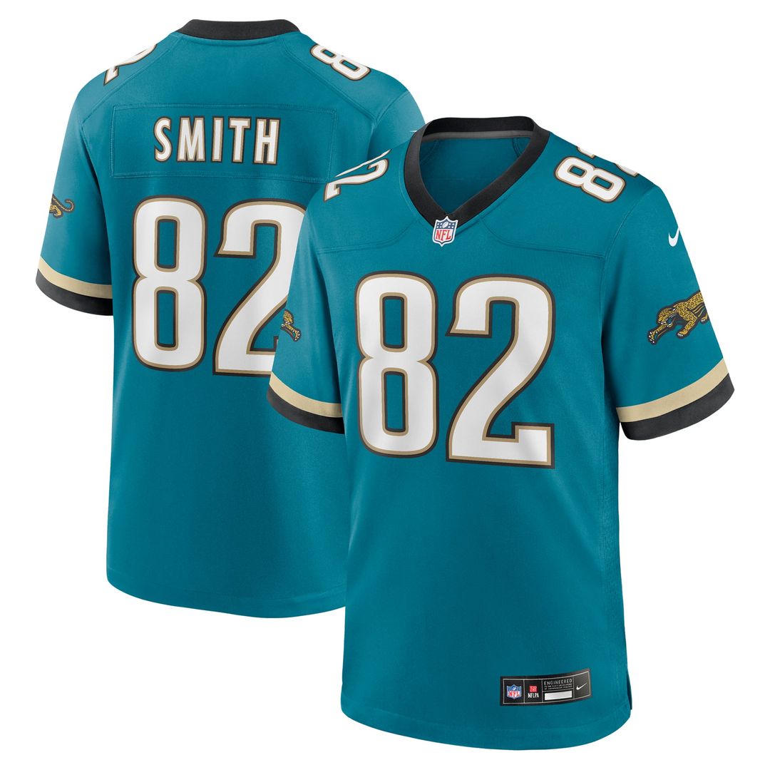 Jacksonville Jaguars Jimmy Smith Teal Retired Player Alternate Game Jersey product image 1, provided for visual reference