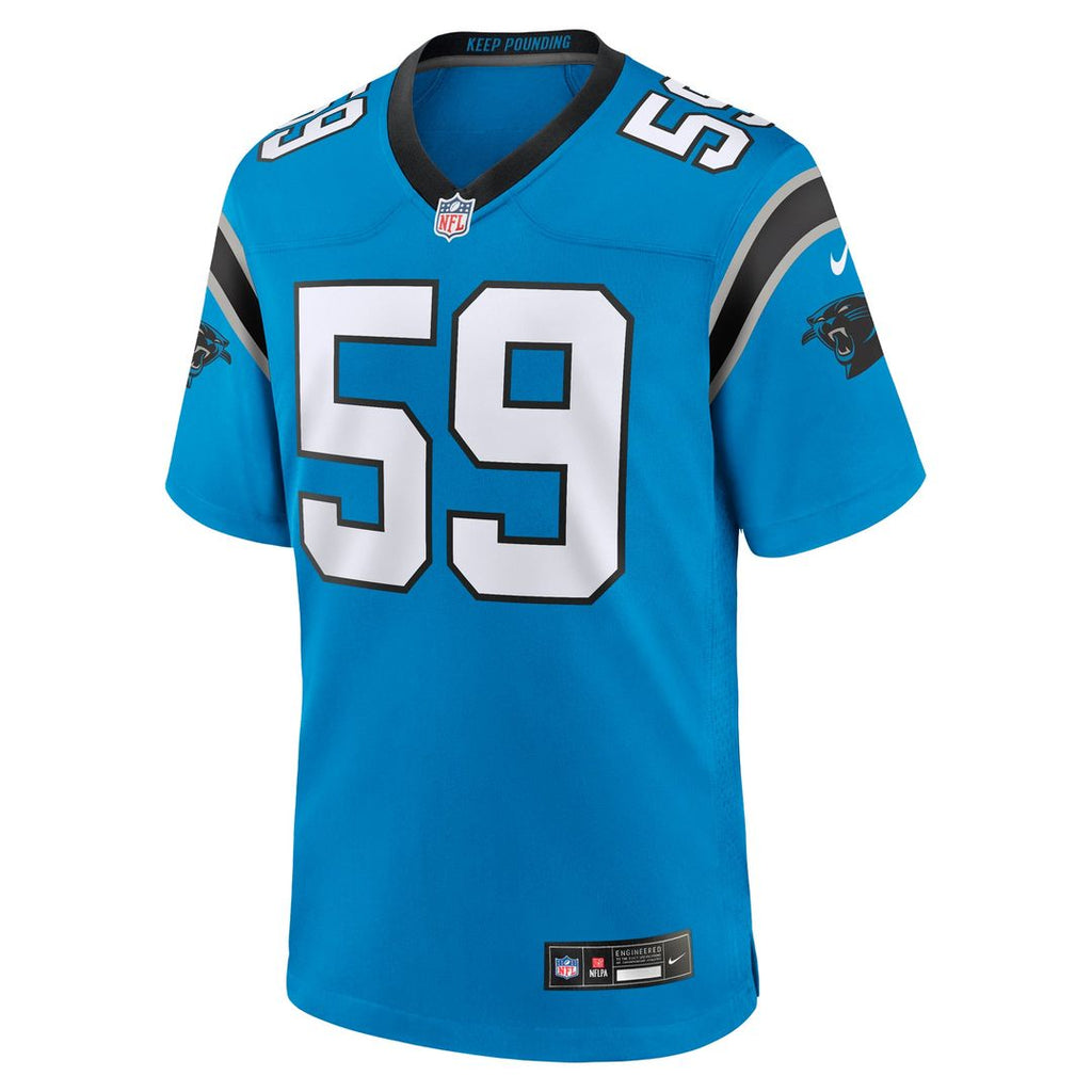 Carolina Panthers Luke Kuechly Black Team Game Jersey product image 14, provided for visual reference and product detail