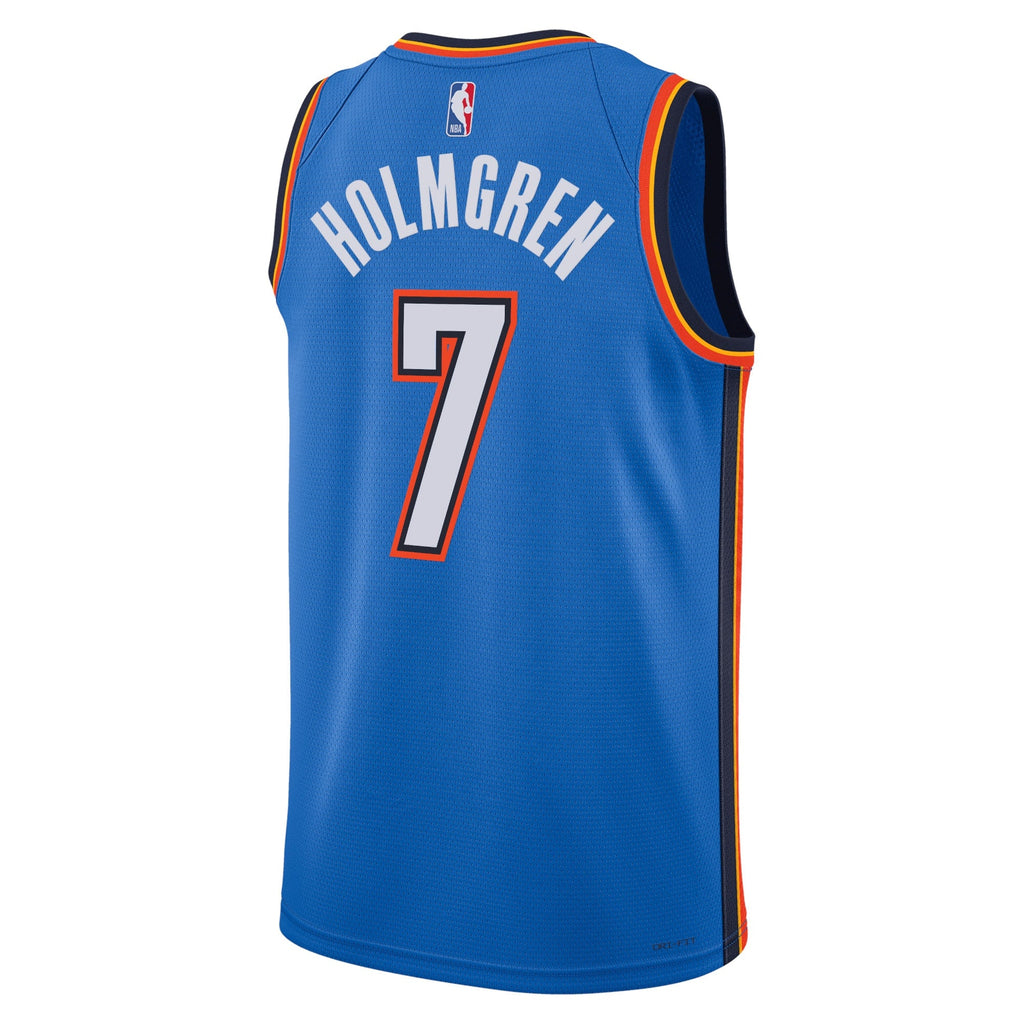 Chet Holmgren Oklahoma City Thunder Icon Edition Swingman Jersey - Blue - Unisex product image 3, provided for visual