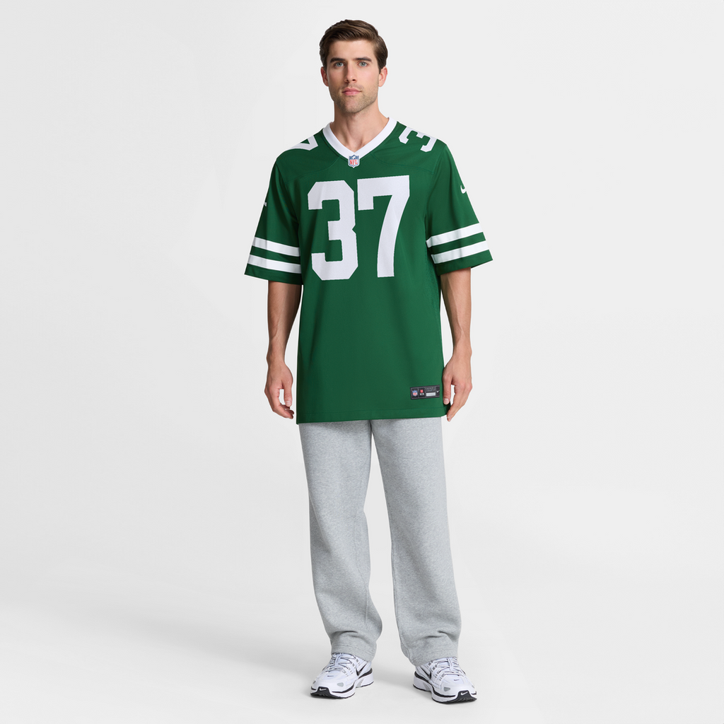 New York Jets Qwan'tez Stiggers Legacy Green Team Game Jersey product image 7, provided for visual reference and product