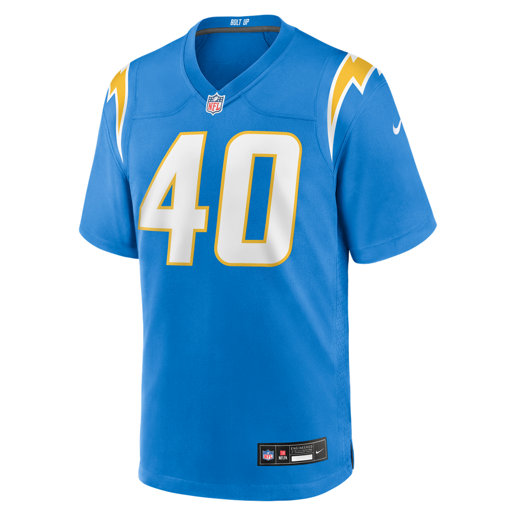Los Angeles Chargers Kendall Williamson Powder Blue Team Game Jersey product image 2, provided for visual reference and