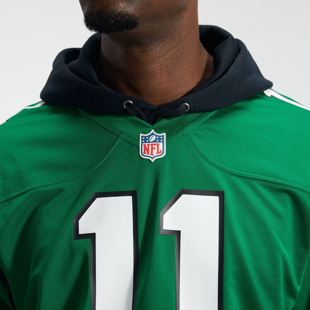 Philadelphia Eagles A.J. Brown Kelly Green Alternate Game Player Jersey product image 9, provided for visual reference and