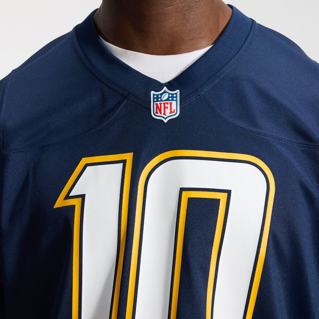 Los Angeles Chargers Justin Herbert Navy Alternate Super Chargers Game Player Jersey product image 9, provided for visual