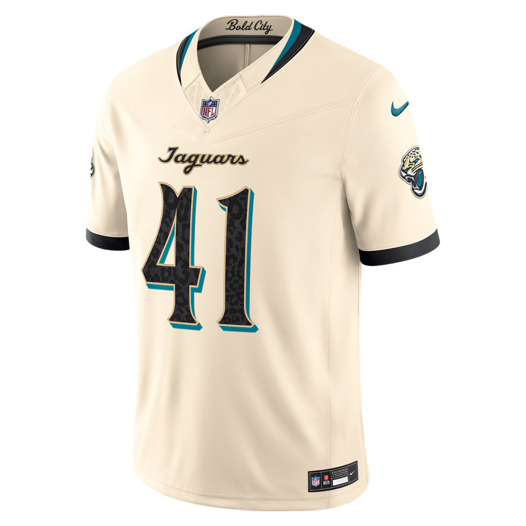 Jacksonville Jaguars Josh Hines-Allen Natural 2026 Rivalries Collection Stitched Limited Jersey product image 2, provided