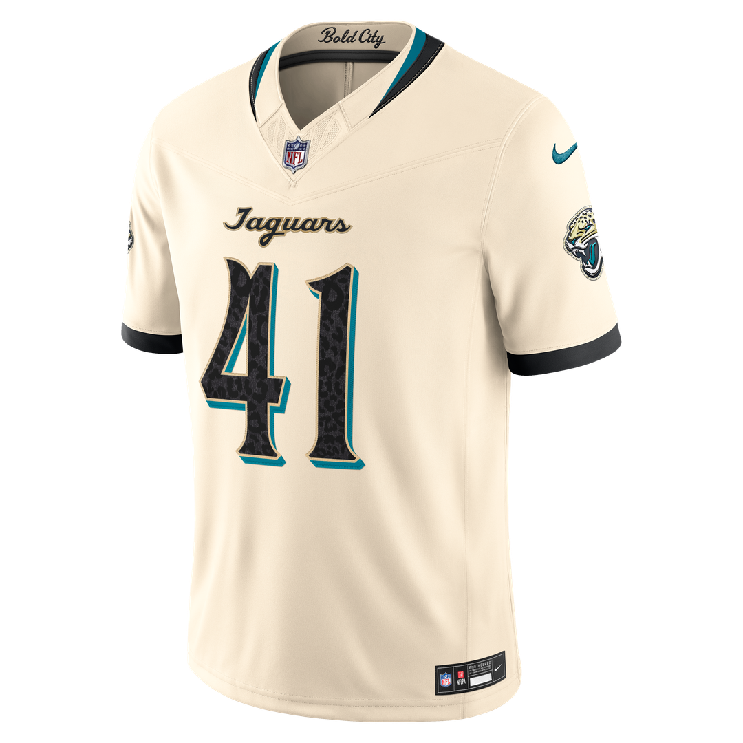 Jacksonville Jaguars Josh Hines-Allen Natural 2026 Rivalries Collection Stitched Limited Jersey product image 2, provided