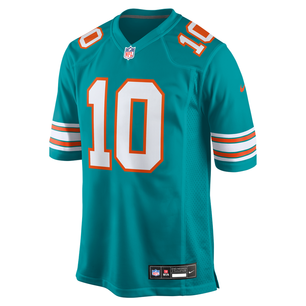Miami Dolphins Jacob Rodriguez Aqua Alternate Game Jersey product image 2, provided for visual reference and product detail