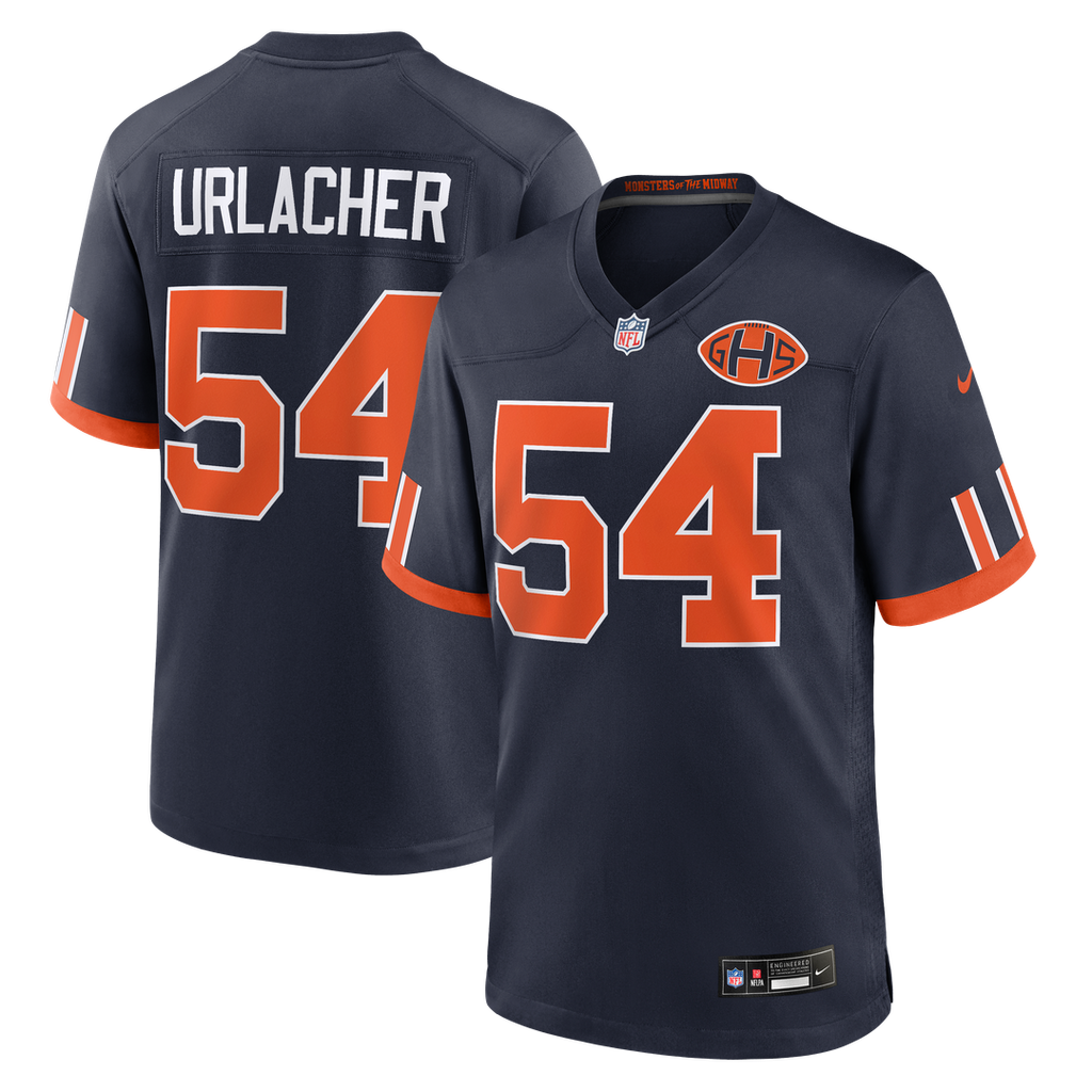 Chicago Bears Brian Urlacher Navy 2026 Rivalries Collection Game Jersey product image 1, provided for visual reference and