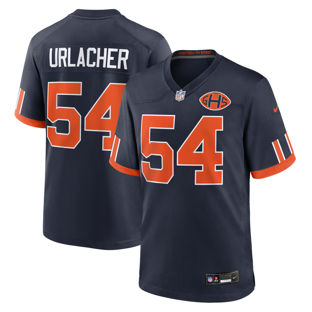 Chicago Bears Brian Urlacher Navy 2026 Rivalries Collection Game Jersey product image 1, provided for visual reference and