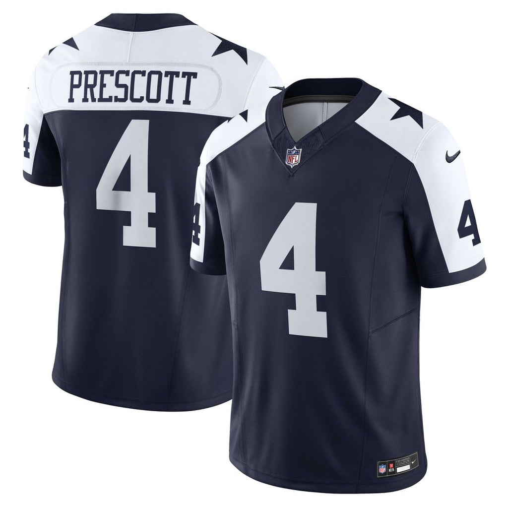 Dallas Cowboys Dak Prescott Navy Vapor F.U.S.E. Limited Jersey product image 4, provided for visual reference and product