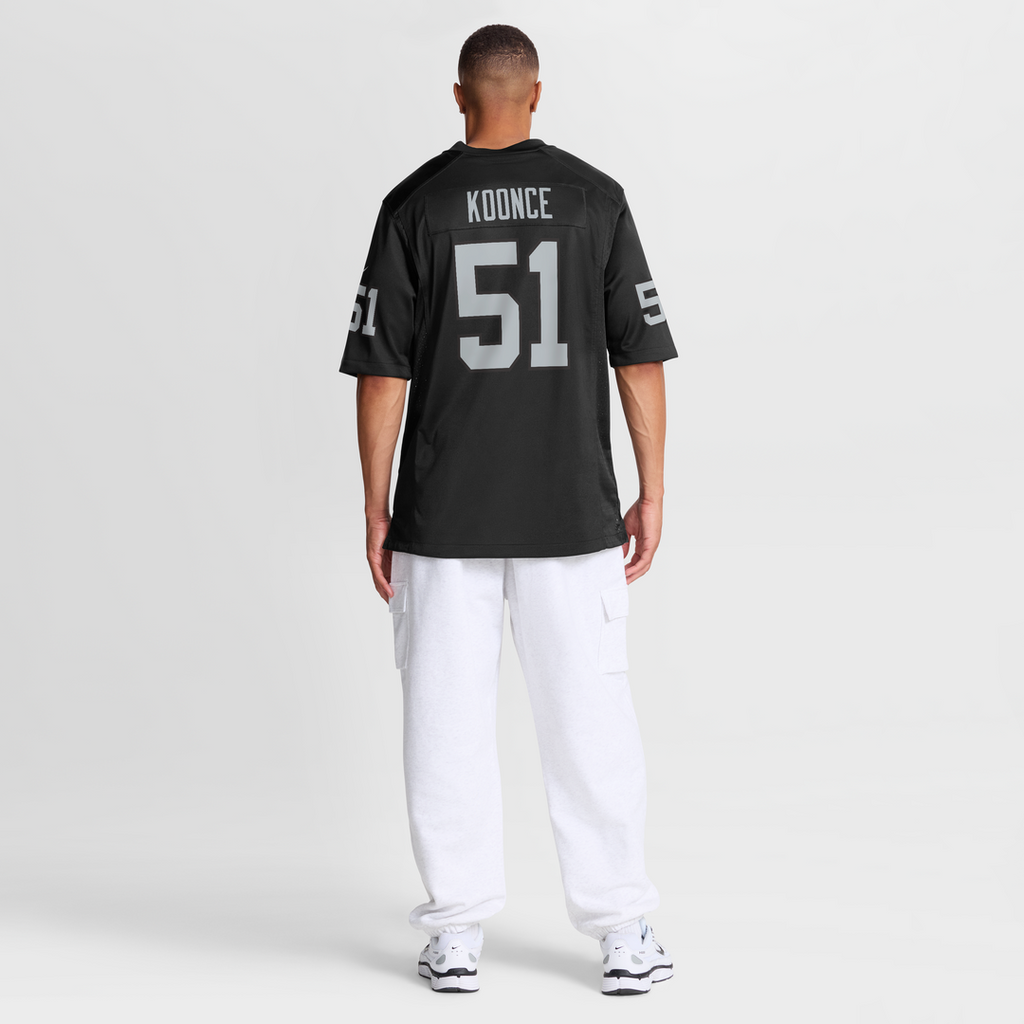 Las Vegas Raiders Malcolm Koonce Black Game Jersey product image 8, provided for visual reference and product detail review