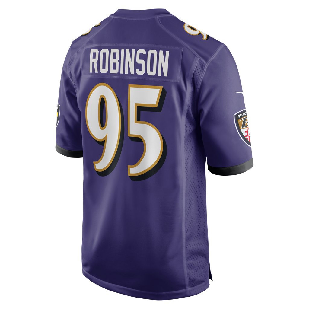 Baltimore Ravens Tavius Robinson Purple Team Game Jersey product image 3, provided for visual reference and product detail